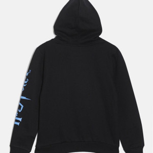 Kids Black & Blue Hooded Pure Cotton Sweatshirt