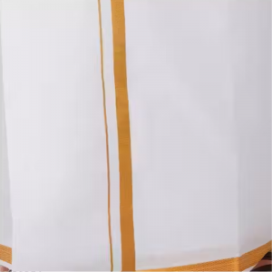 MENS UNSTITCHED GOLDEN BORDER 2 METER DHOTI