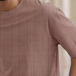 Men Solid Casual Brown T-Shirt